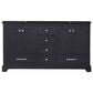 Lexora Home Dukes 60" Double Bathroom Vanity in Espresso with 2 cm White Cultured Marble Top and Rectangular Sinks, , large