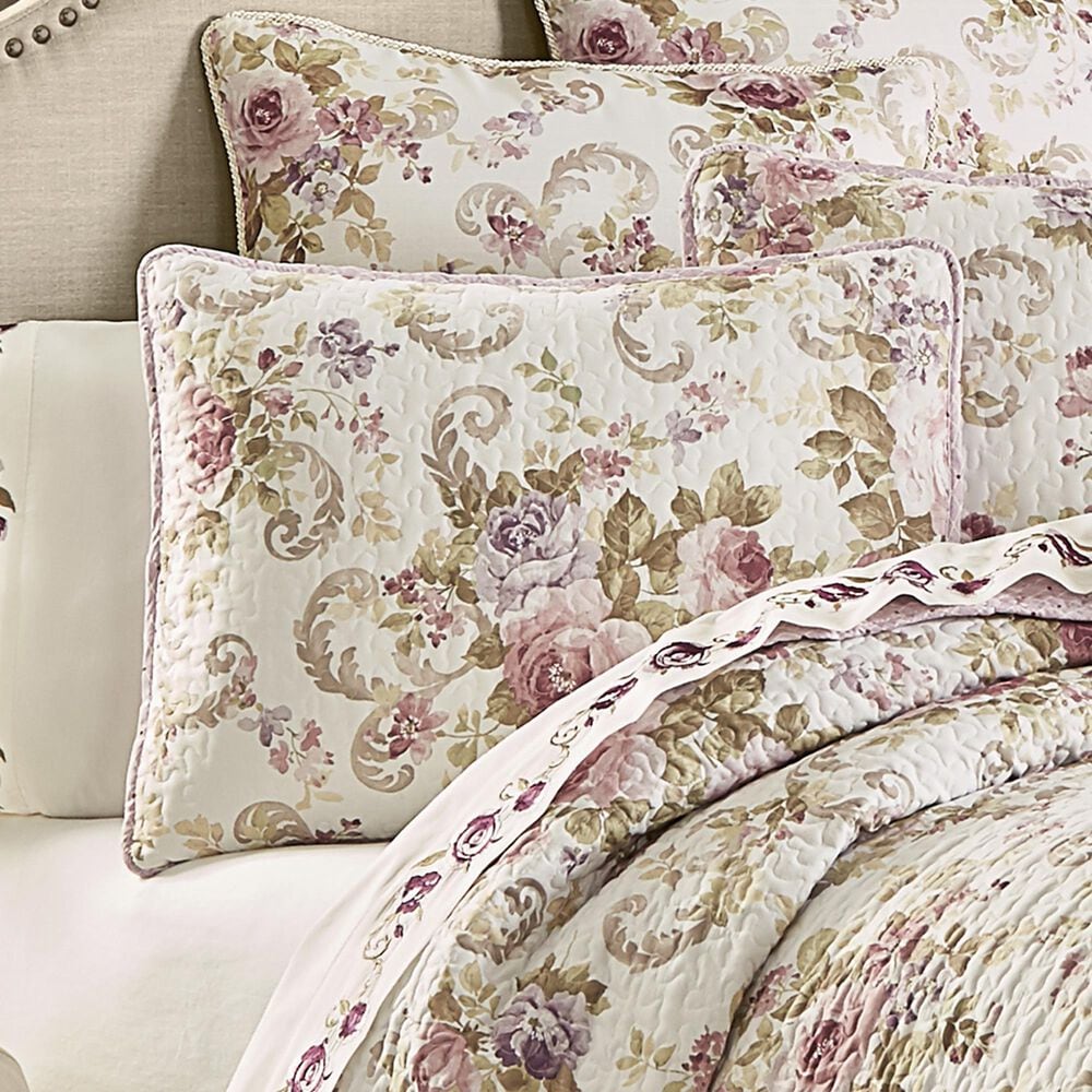 J. Queen New York Chambord 3-Piece King Quilt Set in Lavender, , large