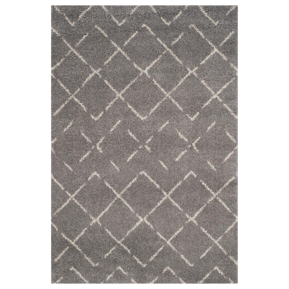 Safavieh Arizona Shag ASG743D 10" x 14" Grey and Ivory Area Rug, , large