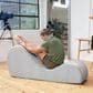 Jaxx Avana Chaise Lounge Yoga Chair in Grey Velvet, , large