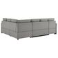 Lifestyle Solutions Edgewood Stationary Convertible Sleeper Sectional in Light Gray, , large