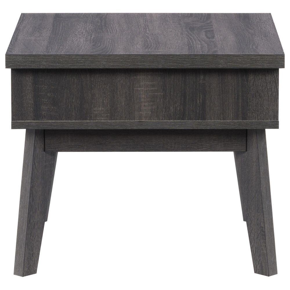 CorLiving Hollywood Side Table with Shelf in Dark Grey, , large