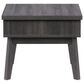 CorLiving Hollywood Side Table with Shelf in Dark Grey, , large