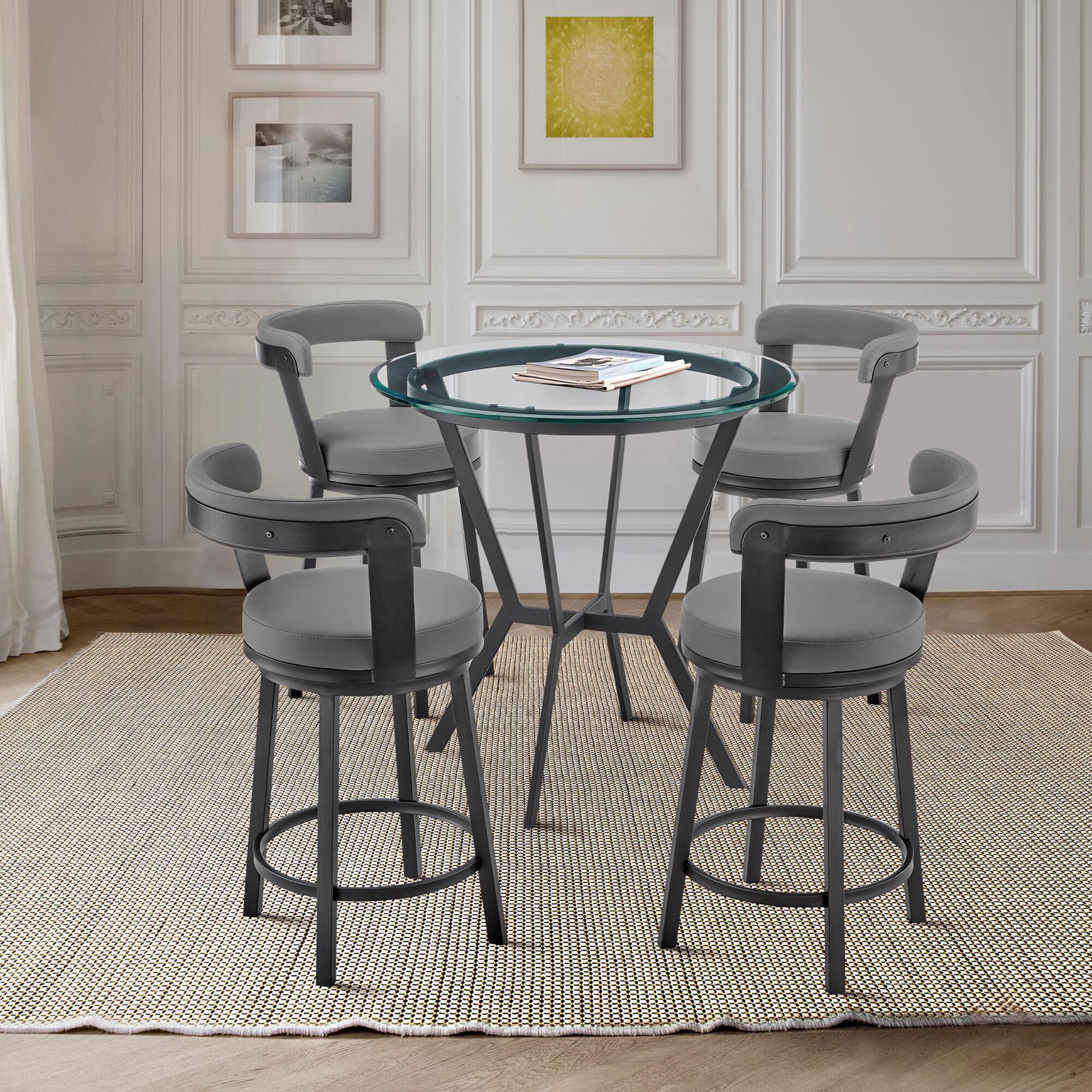 Blue counter height dining discount set