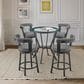 Blue River Naomi and Bryant 5-Piece Counter Height Dining Set in Matte Black, , large