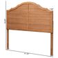 Baxton Studio Clive King Panel Headboard in Ash Walnut, , large