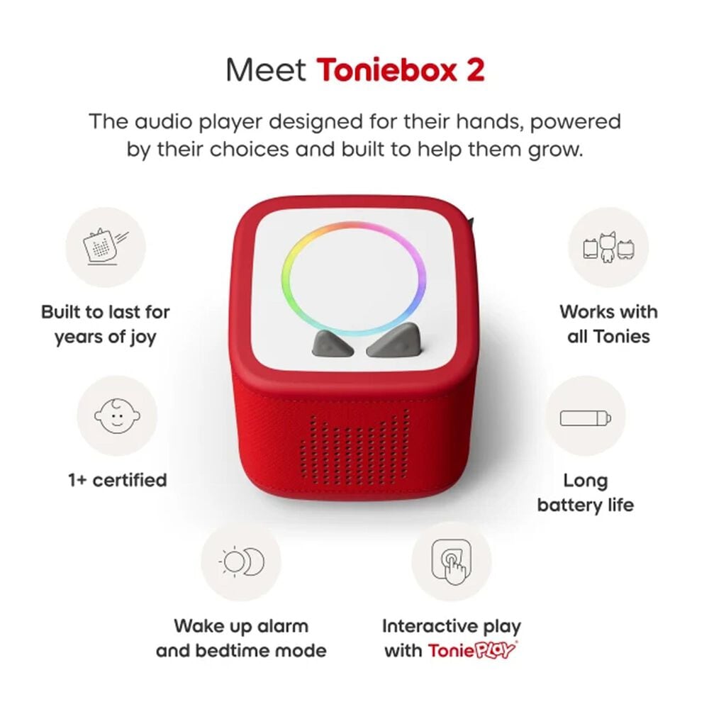 Tonies Toniebox 2 Play Set - Winnie the Pooh &#40;Sunset Red&#41;, , large