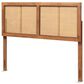 Baxton Studio Gilbert Full Panel Headboard in Ash Walnut, , large