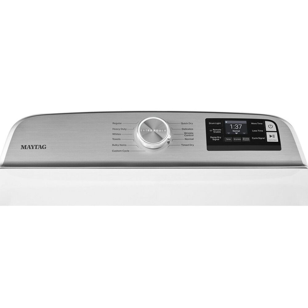 Maytag 7.4 Cu. Ft. Front Load Electric Dryer Smart Capable with Extra Power Button in White, , large