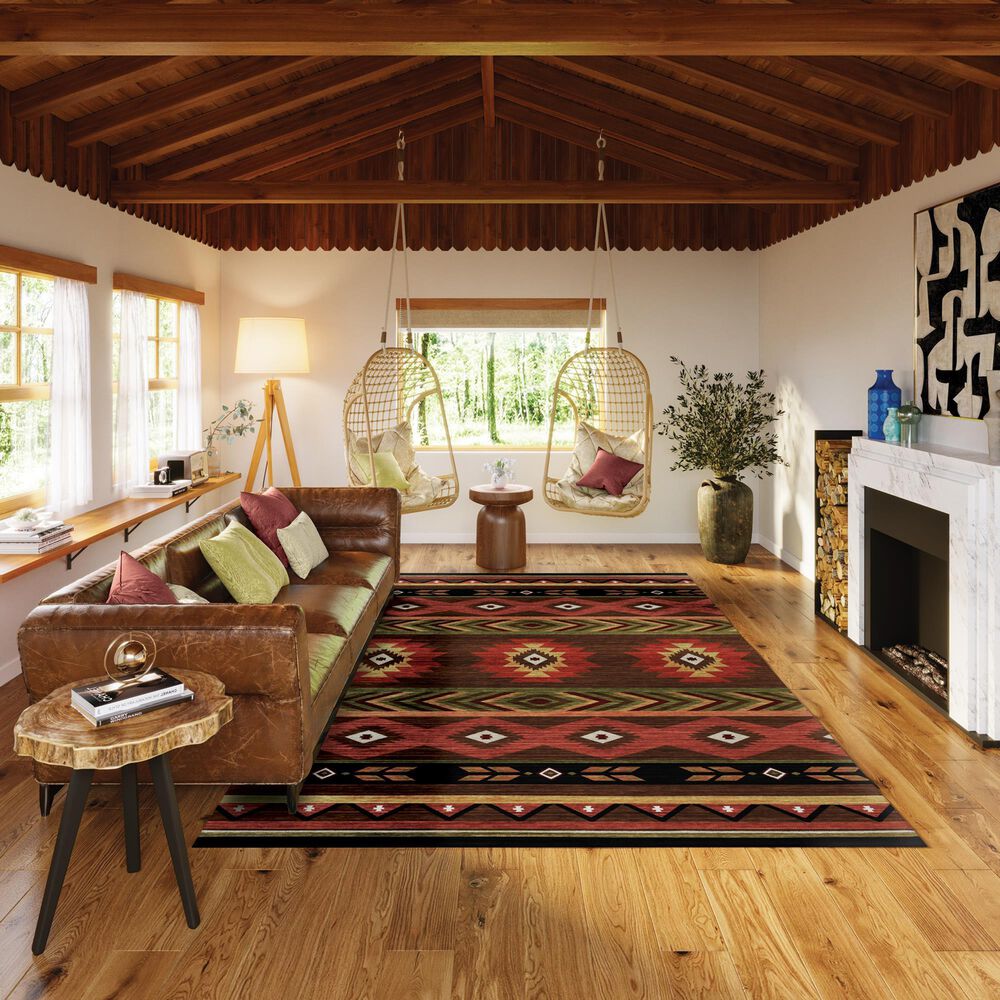 Dalyn Rug Company Phoenix 6&#39; x 9&#39; Chocolate Indoor/Outdoor Area Rug, , large
