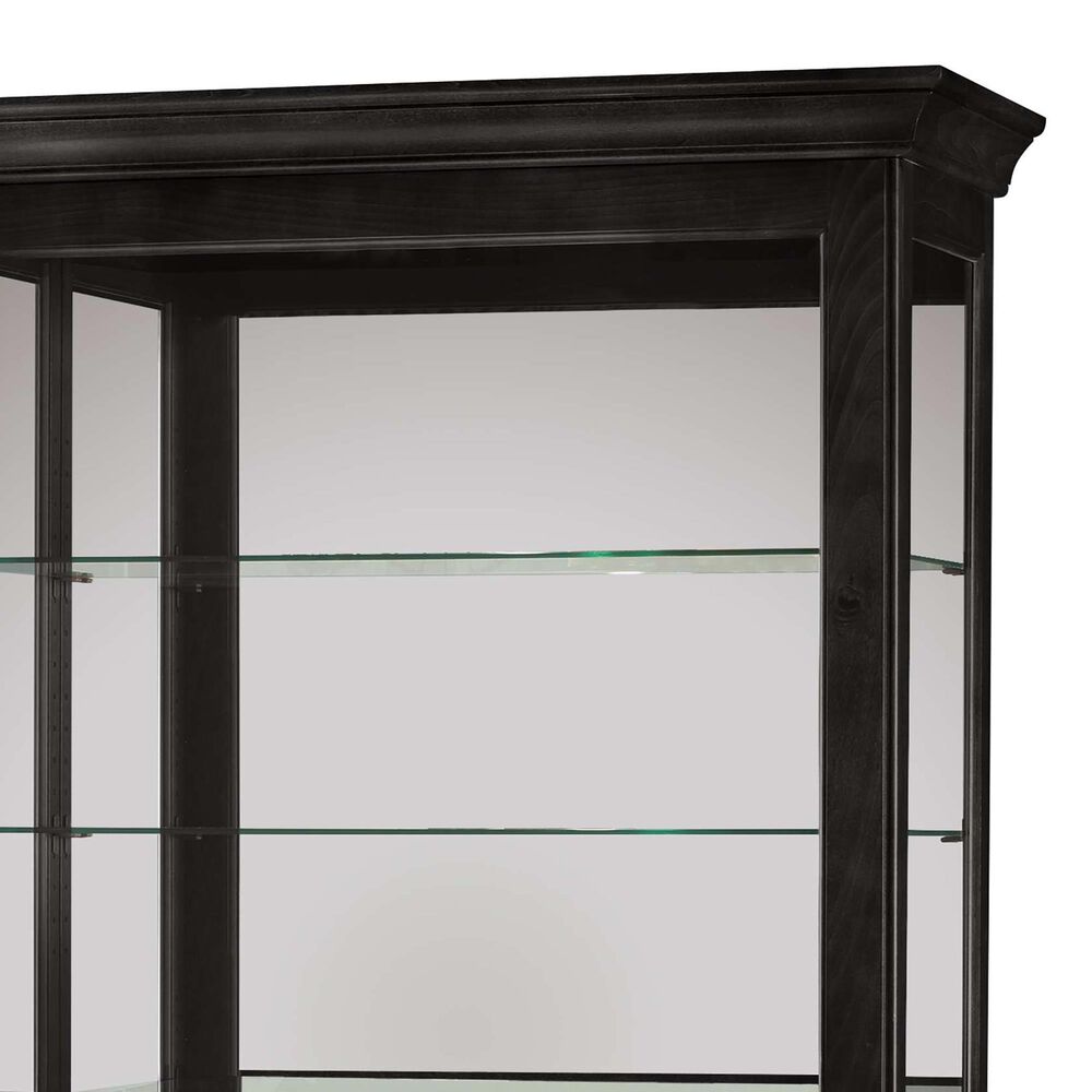 Howard Miller Tyler II Curio Cabinet in Black Satin, , large