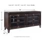 Signature Design by Ashley Todoe Extra Large 70" TV Stand in Industrial Gray, , large