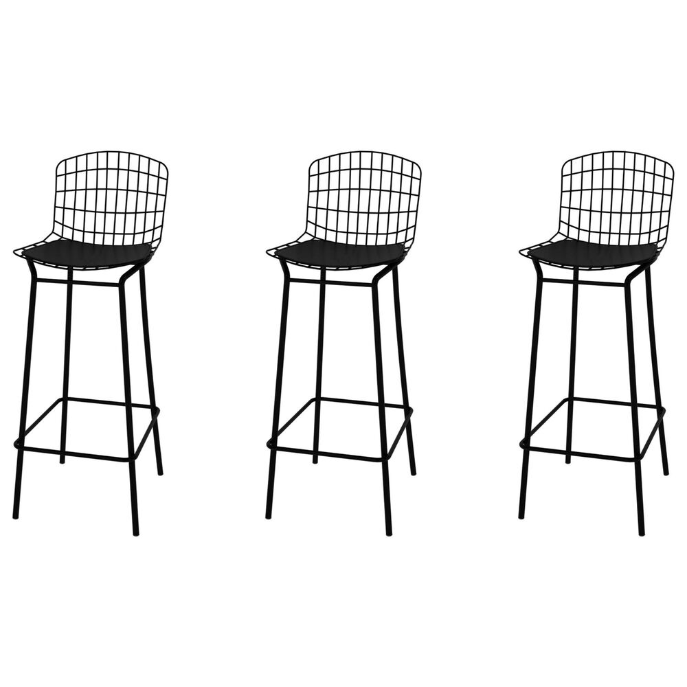 Dayton Madeline 3-Piece 41.73" Barstool in Black, , large