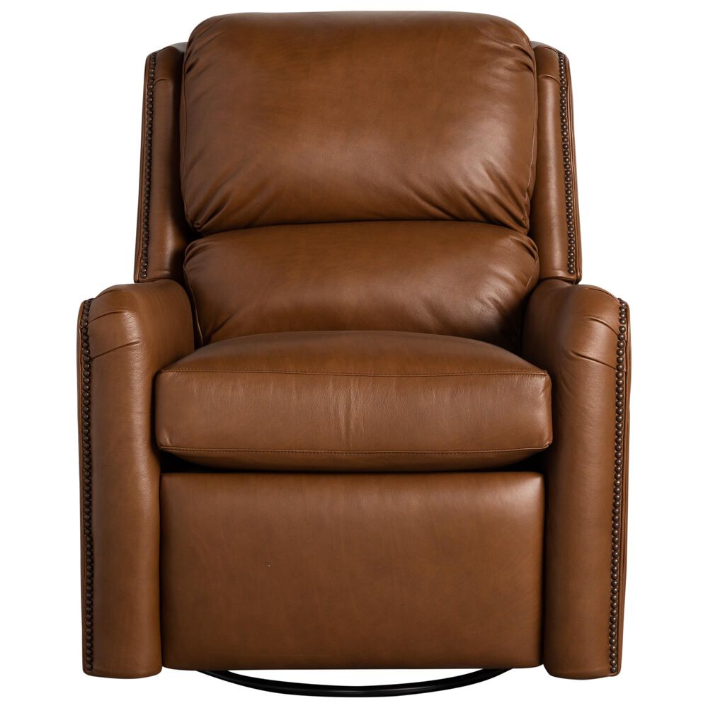 Smith Brothers Swivel Glider Power Recliner in Camel Brown Nebraska Furniture Mart