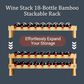 HOMLUX 18-Bottle Bamboo Stackable Modular Wine Rack in Natural, , large