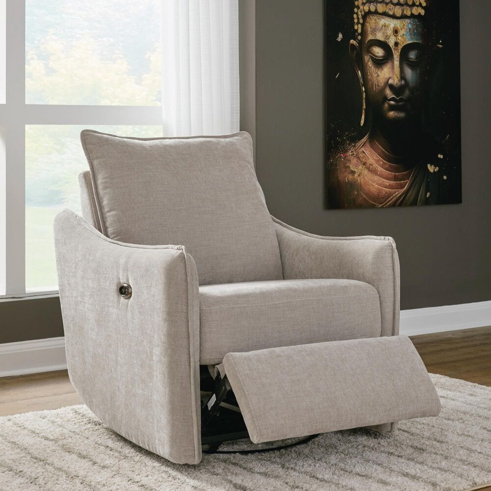 Ashley McBurg Swivel Power Recliner in Taupe, , large