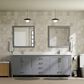 Lexora Home Jacques 80" Double Bathroom Vanity in Dark Grey with 2 cm White Quartz Top and Rectangular Sinks, , large