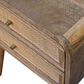 Hearth and Haven 2-Drawer Nightstand with Nordic Legs in Oak and Light Brown, , large