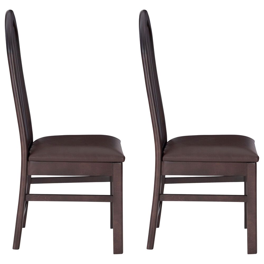 Linon Home Decor Jesper Side Chair in Dark Brown (Set of 2), , large