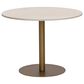 Club Collection By Sunpan Iska 39.5" Round Bistro Table in Cream and Antique Brass - Table Only, , large