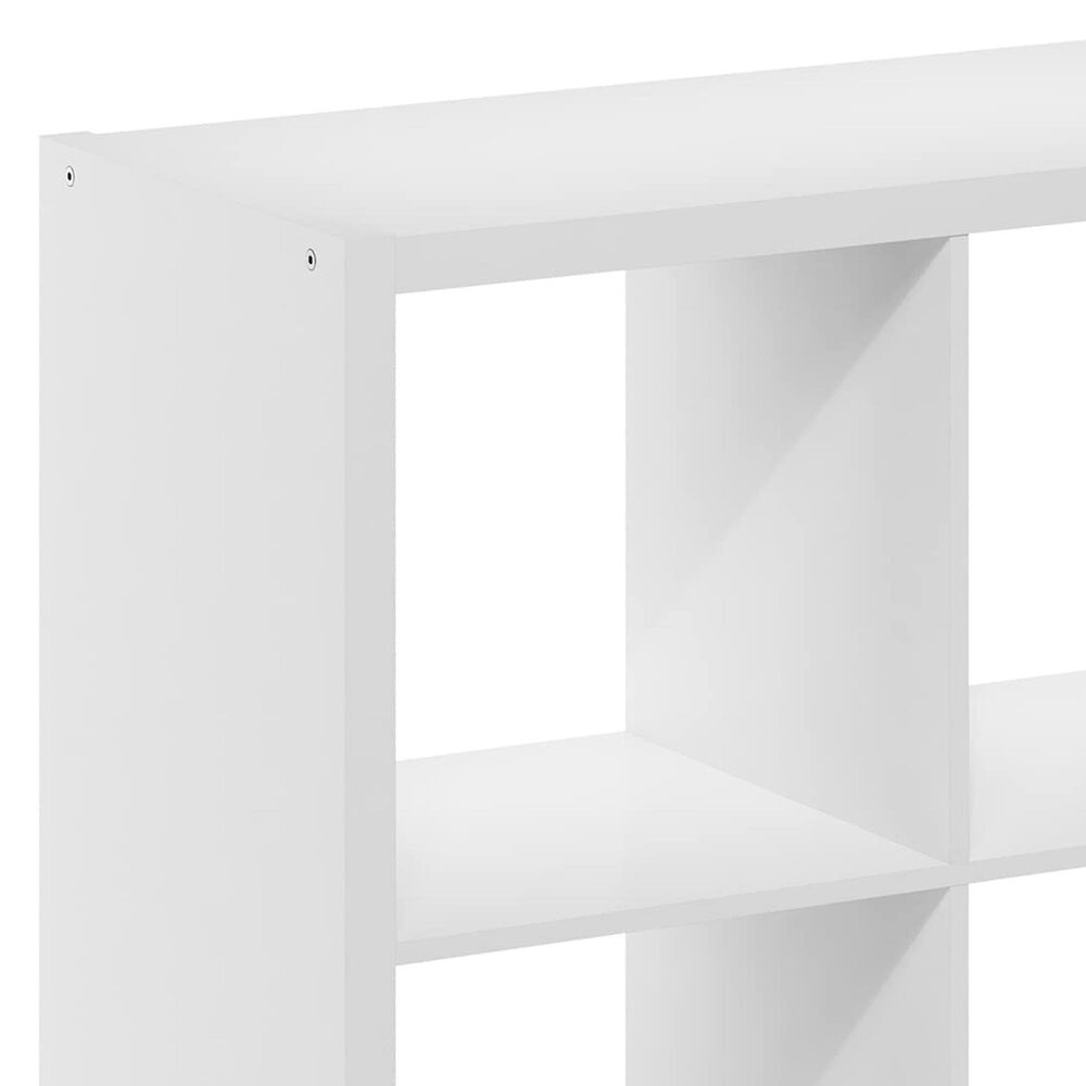 HOMLUX 4-Cube Reversible Open Back Bookshelf in White, , large