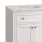 James Martin Vanities Chicago 30" Single Bathroom Vanity in Glossy White with 3 cm Victorian Silver Quartz Top and Rectangular Sink, , large