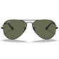 Ray-Ban Aviator Classic Sunglasses with Green Polarized Lenses in Polished Black, , large