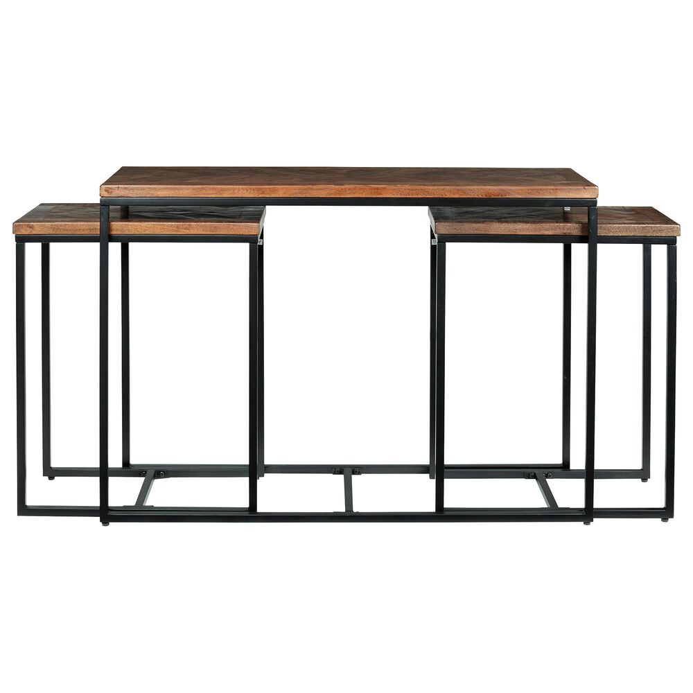 Signature Design by Ashley Jadenley 3-Piece Tables in Distressed Brown and Black, , large