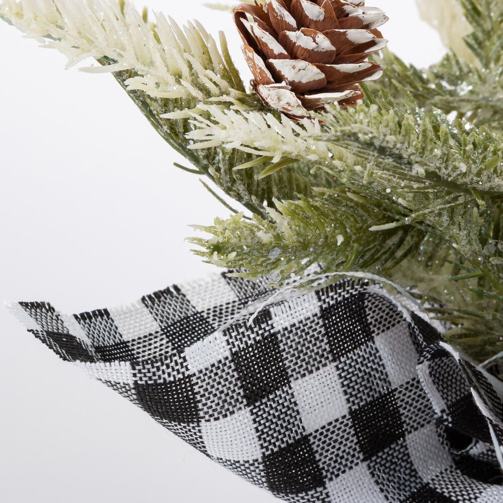 The Gerson Company 3-Piece Pine Trees with Wrapped Base Set in Green, Black and White, , large