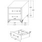 Pacific Landing Lucia 2-Drawer Nightstand in Bright White and Gold, , large