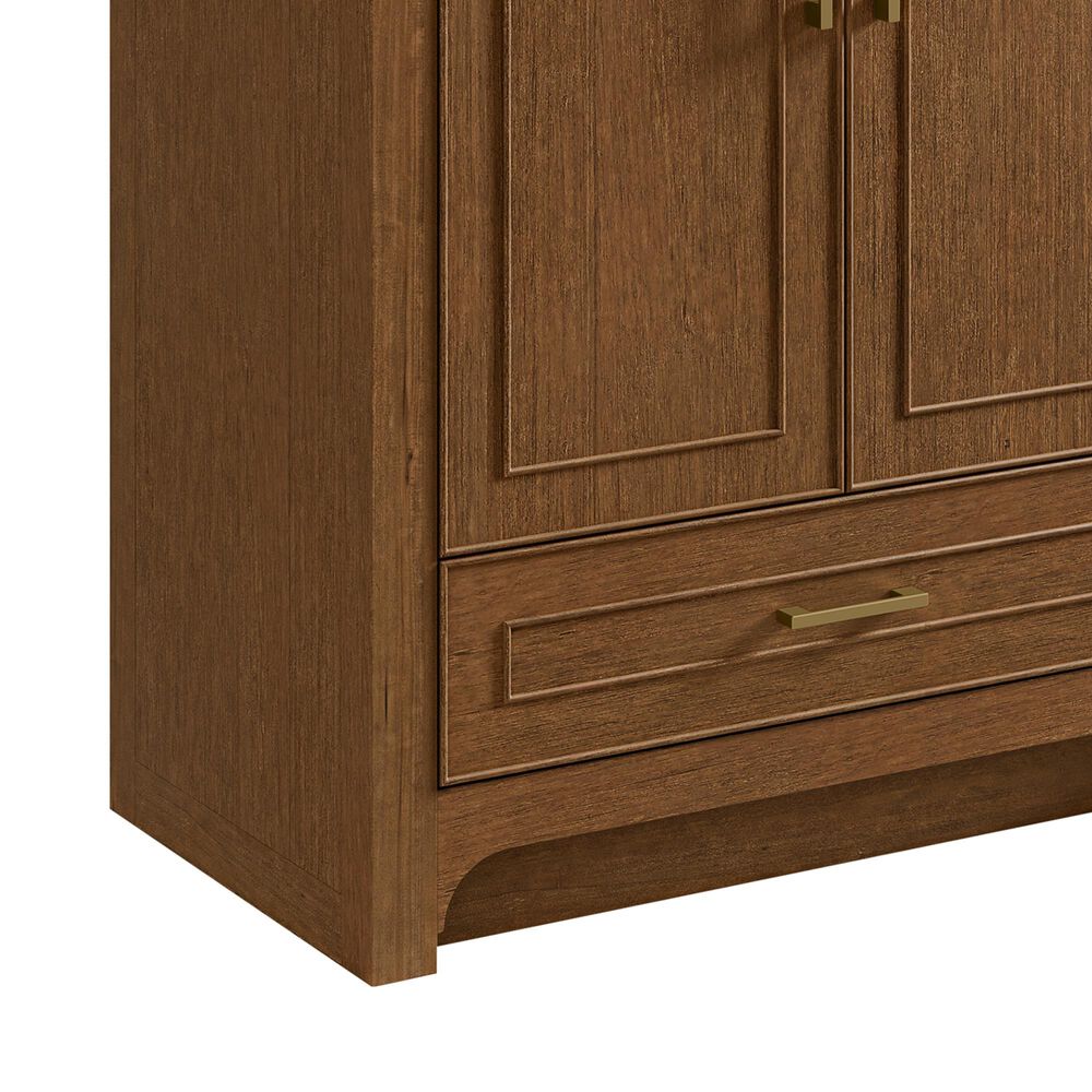 37B Lucerne 60" Double Bathroom Vanity in Dark Maplewood with Marble Top and Backsplash, , large
