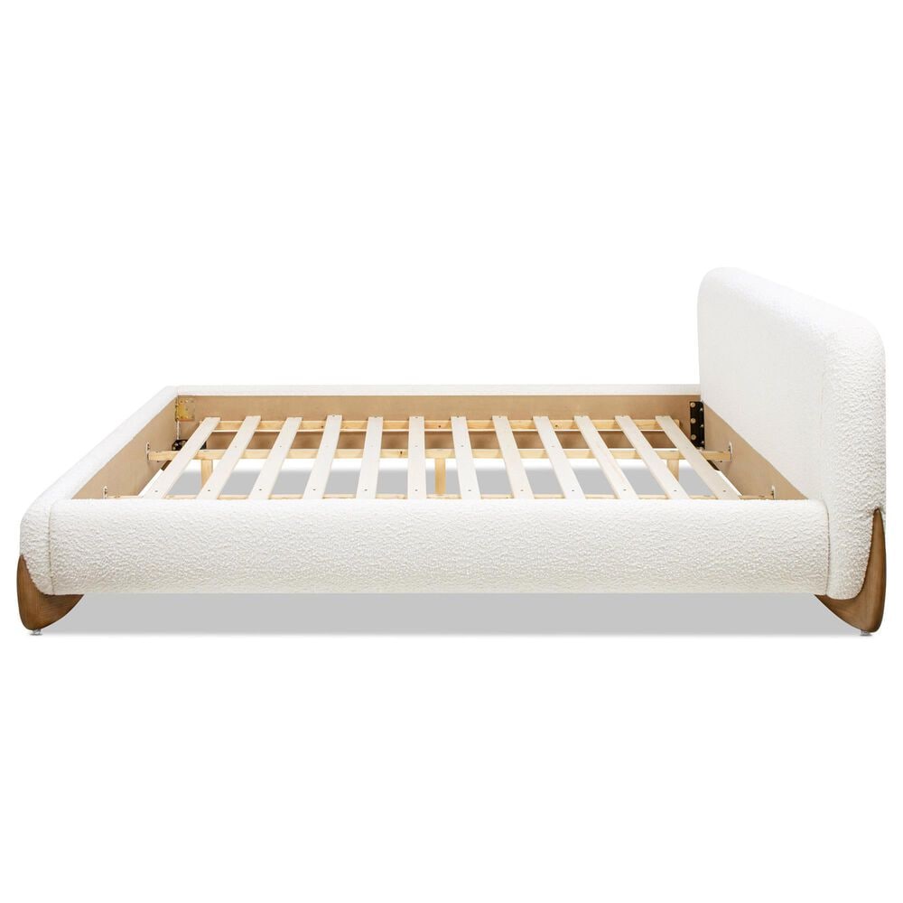 Jennifer Taylor Home Alpine Puffy Modern King Platform Bed in Ivory White, , large