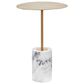 Lumisource Symbol Side Table in White Marble and Gold, , large