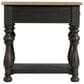 Riverside Furniture Barrington 1-Drawer Side Table in Antique Oak and Matte Black, , large