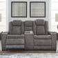 Ashley Next-Gen DuraPella Power Reclining Loveseat with Console in Slate, , large