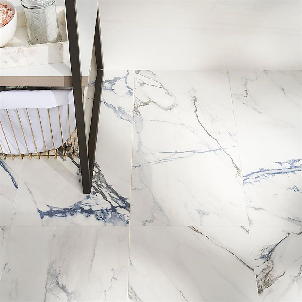 Soho Studio Calacatta Azul 12&quot; x 24&quot; Matte Porcelain Tile, , large