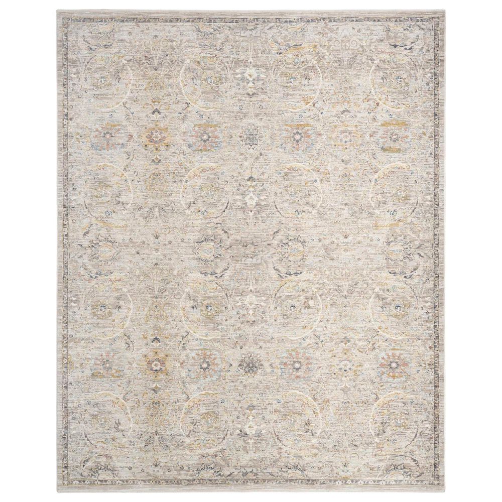 Nourison Antique Fusion Light Grey 3"11" x 5"10" Area Rug, , large