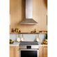 Monogram 36" Wall-Mounted Pyramid Chimney Vent Hood with Air Quality Sensors in Stainless Steel, , large
