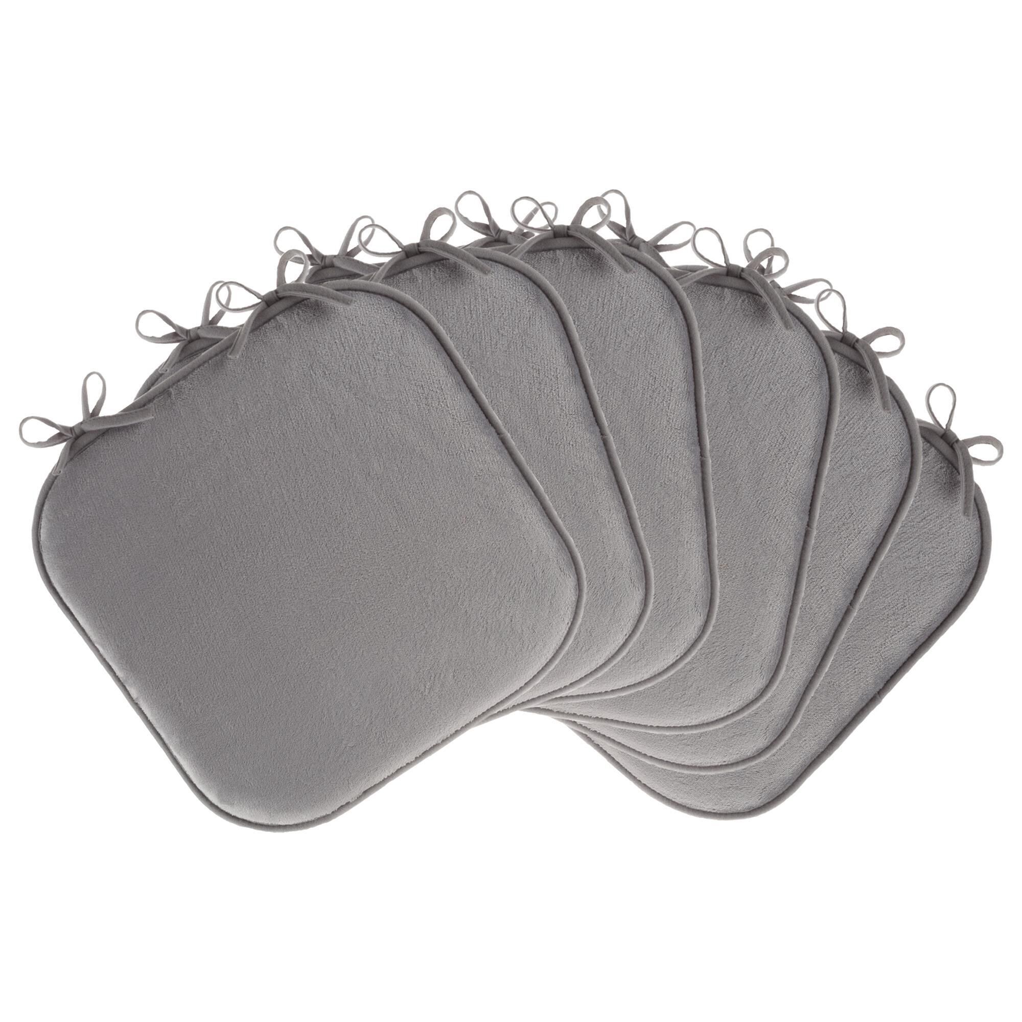 Timberlake Plush Chair Cushion in Gray Set of 6 NFM