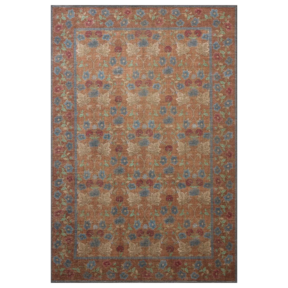 Rifle Paper Co. x Loloi Edinburgh Cinnamon and Multicolor 2"6" x 9"6" Runner, , large