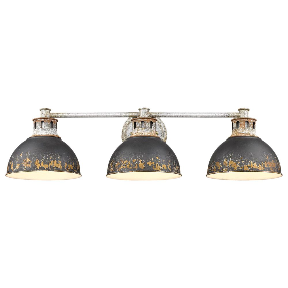Golden Lighting Kinsley 3-Light Bath Vanity in Aged Galvanized and Antique Black Iron, , large