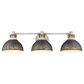 Golden Lighting Kinsley 3-Light Bath Vanity in Aged Galvanized and Antique Black Iron, , large