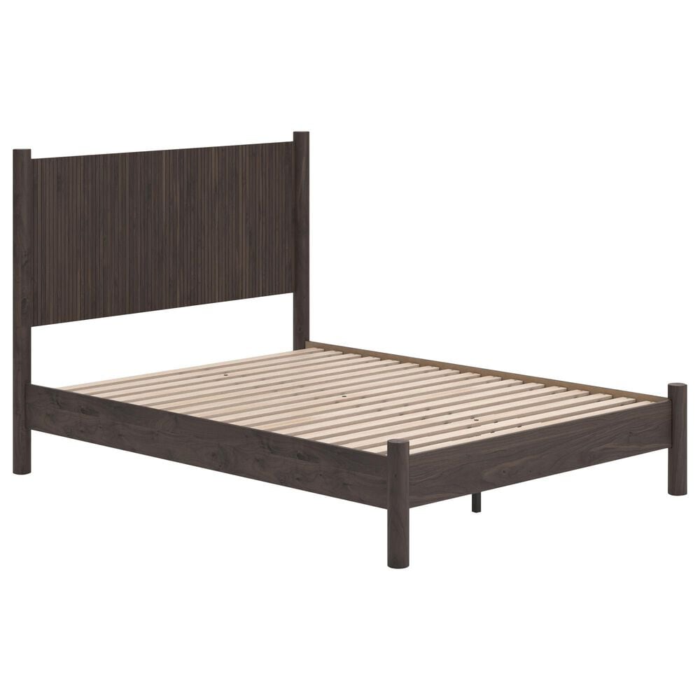 Ashley 5-Piece Queen Panel Platform Bedroom Set in Rich Brown, , large