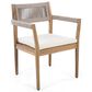 Hearth and Haven 5-Piece Outdoor Dining Set with Cream Cushion in Light Teak, , large