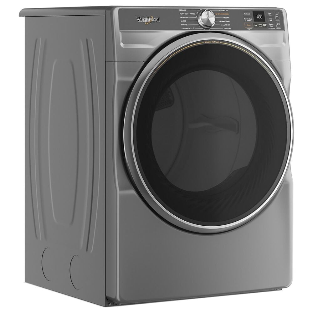 Whirlpool 7.4 cu. ft. Smart Front Load Electric Dryer with Steam in Radiant Silver, , large