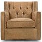 Bernhardt Candace Leather Swivel Chair in Tan, , large