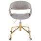 Lumisource Curvo Task Chair with Grey Cushion in Gold, , large