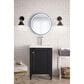 James Martin Vanities Britannia 24" Single Bathroom Vanity in Black Onyx with 3.5 cm White Glossy Resin Top and Rectangular Sink, , large