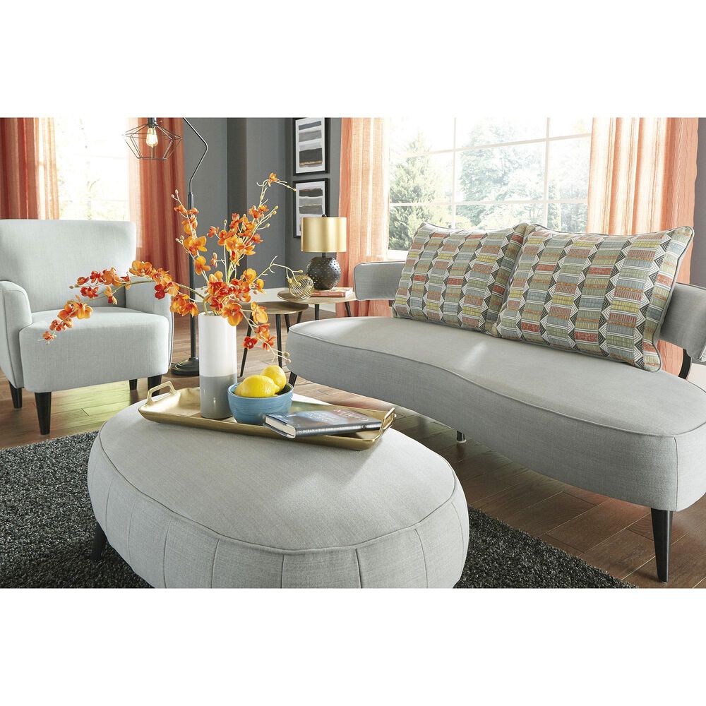 Ashley Hollyann Oversized Accent Ottoman in Gray, , large