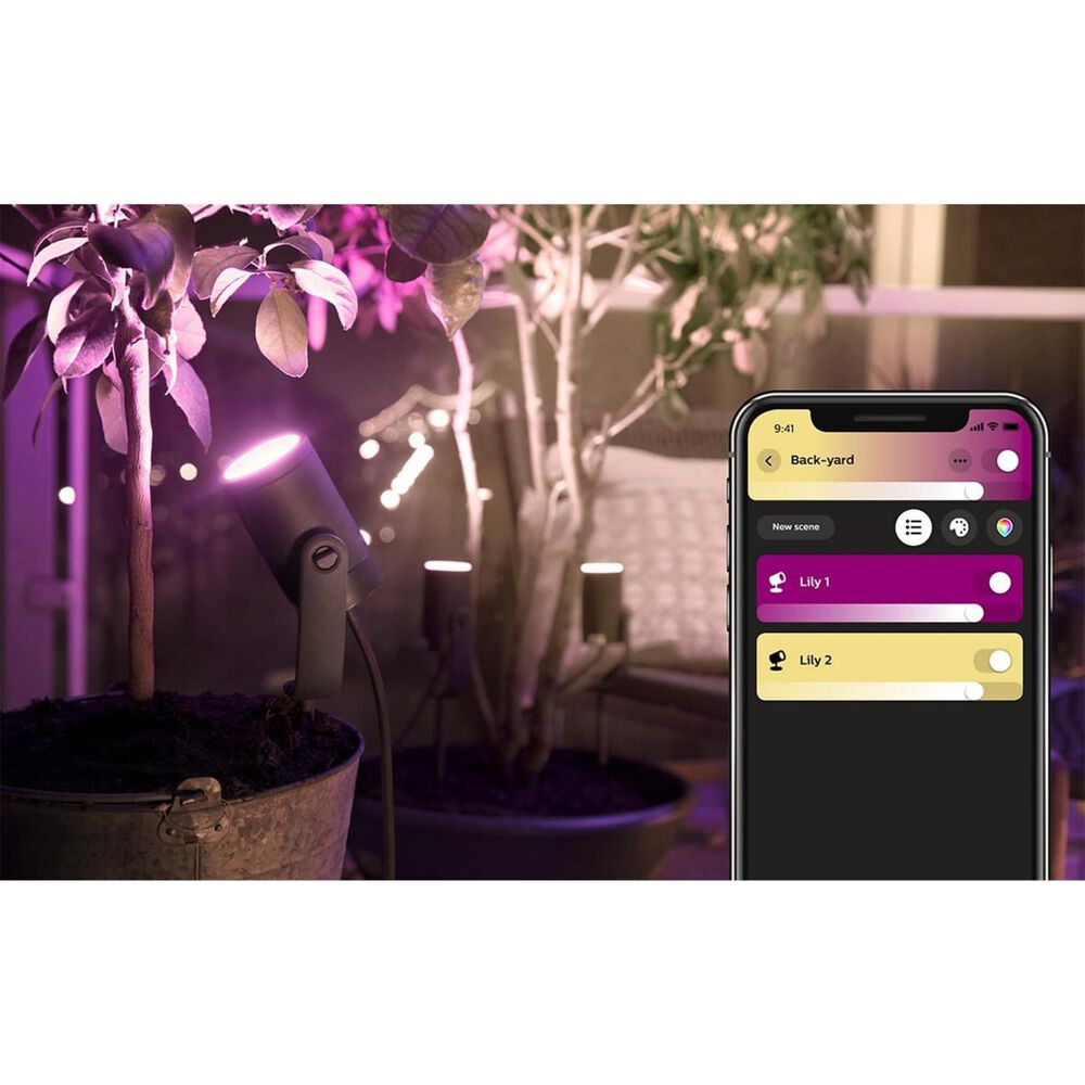 Philips Hue Lily Spotlight Extension Kit in Black, , large